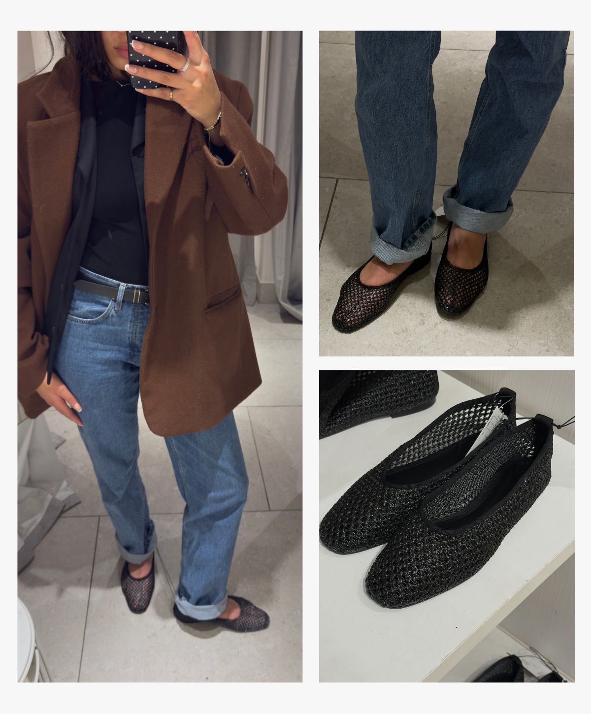 Image on the H&amp;amp;M braided ballet flat. This image was taken by junior fashion editor Imani-Nia Francis-Tsolakis in store recently