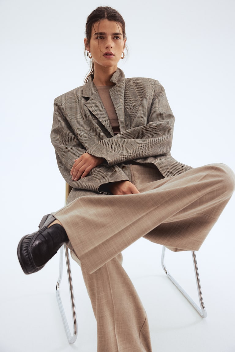 Linen-Blend Blazer