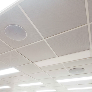 The Bose DesignMax DM5C in-ceiling loudspeakers are part of a networked audio solution that is easy to monitor and manage.
