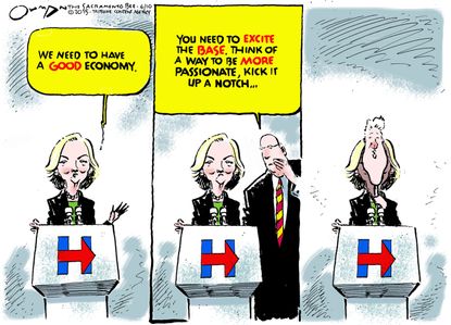 Political cartoon Hillary Clinton Campaign
