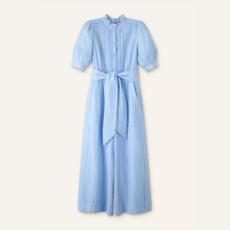 ME+EM pale blue wide legged jumpsuit