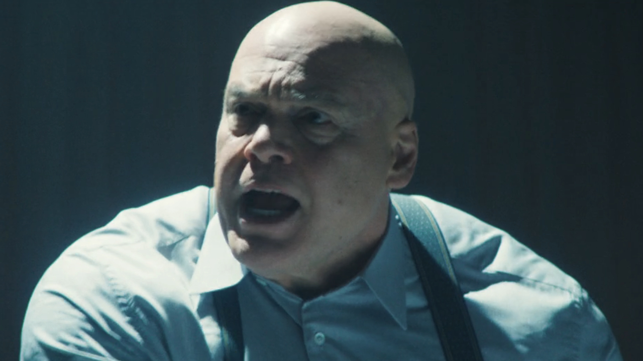 Wilson Fisk (Vincent D'Onofrio) calls for help on Daredevil: Born Again.