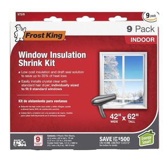 Frost King V73_9H Indoor Shrink Window Kit 42 62-Inch, Clear, 9-Pack