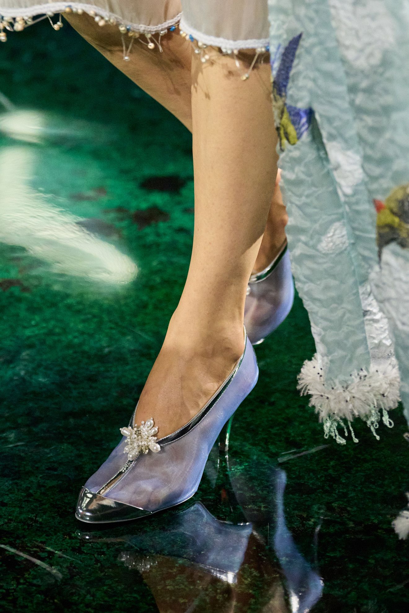 Chanel S/S 27 runway, embellished shoes