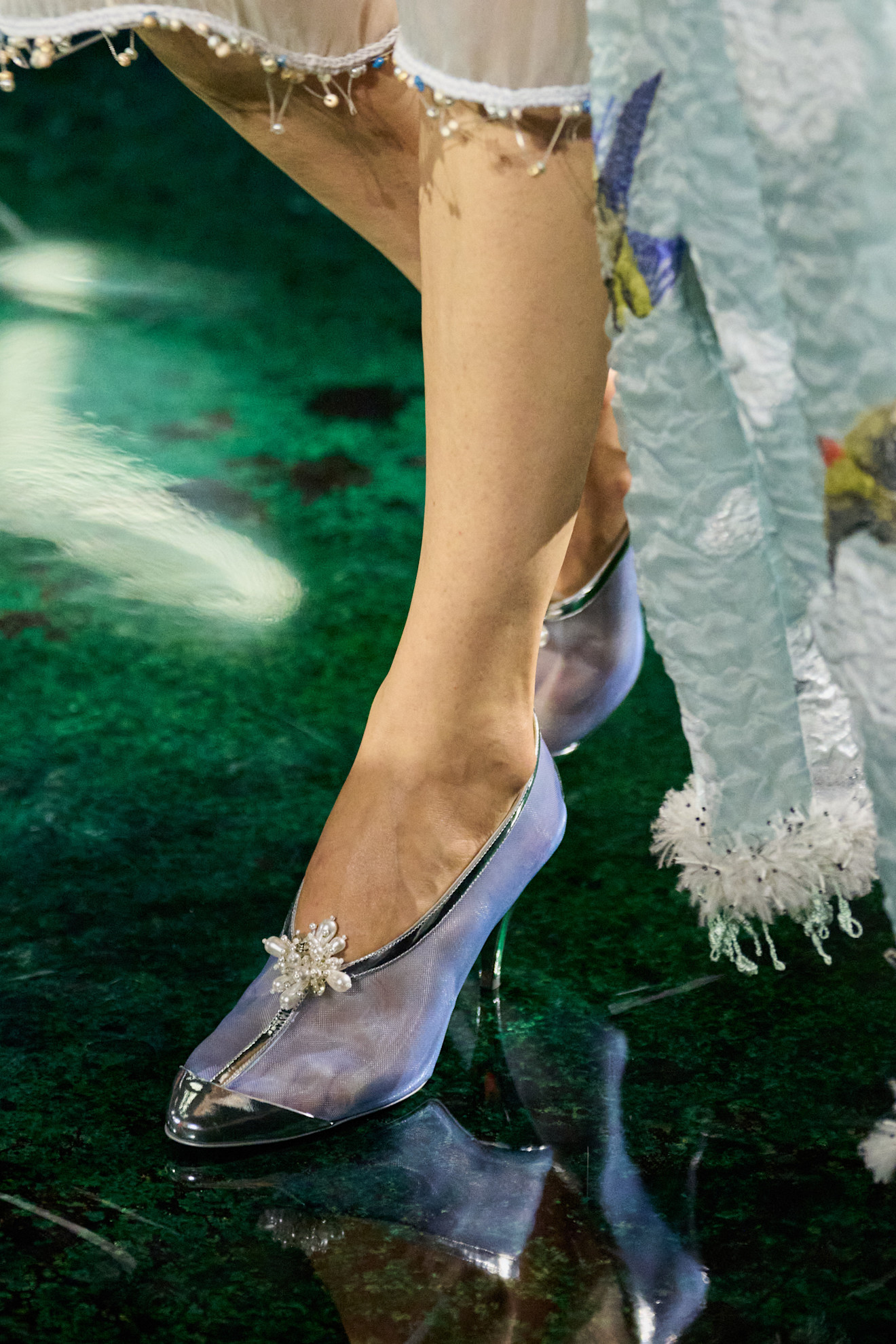 Chanel S/S 27 runway, embellished shoes