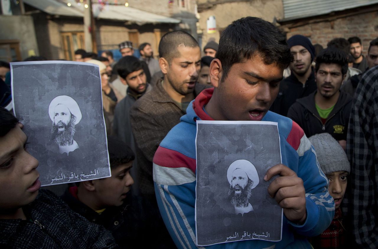 Shiite Muslims mourn Sheikh Nimr al-Nimr, who was executed by the Saudi Arabian government