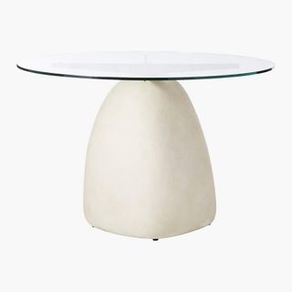 glass topped table from CB2