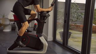 Athlete performing a workout on Wattbike