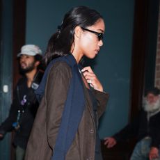 NEW YORK, NEW YORK - SEPTEMBER 16: Laura Harrier seen in Tribeca on September 16, 2025 in New York City. 