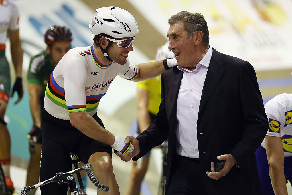 Mark Cavendish and Eddy Merckx