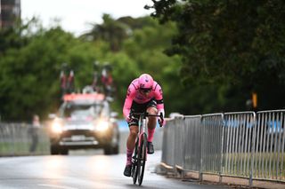 ADELAIDE AUSTRALIA JANUARY 17 Jonas Rutsch of Germany and Tam EF Education Easypost sprints during the 23rd Santos Tour Down Under 2023 Prologue a 55km individual time trial stage from River Torrens Karrawirra Parri Adelaide CBD to River Torrens Karrawirra Parri Adelaide CBD TourDownUnder WorldTour on January 17 2023 in Adelaide Australia Photo by Tim de WaeleGetty Images