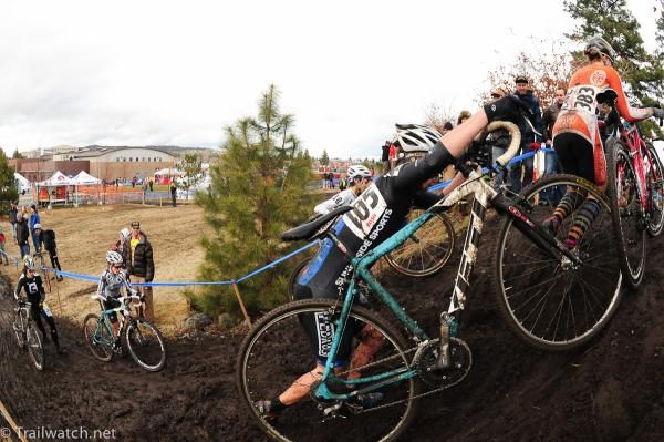 The run-up was all but impossible for the women to ride