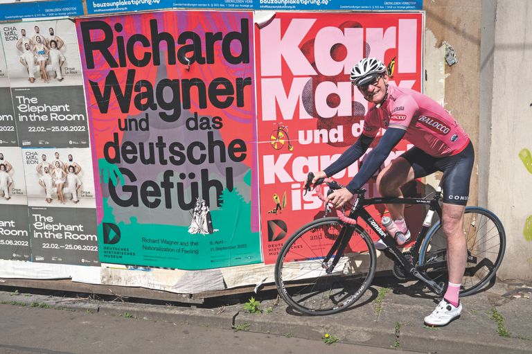 Mark Felstead on his bike in Berlin