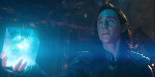Loki holding the Tesseract in Avengers: Infinity War