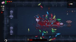A colorful, bloody screenshot from the game