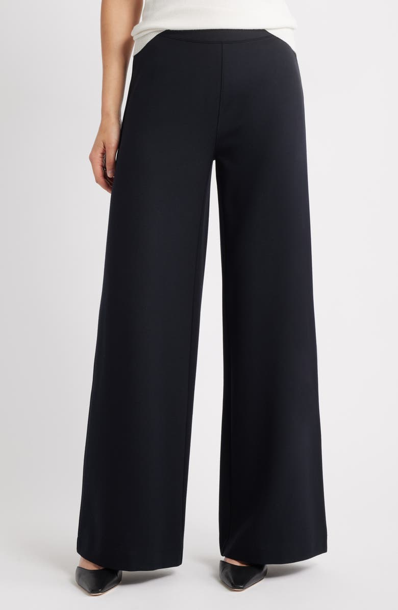 High Waist Wide Leg Ponte Pants