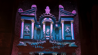 Projection artistry by Maxin10sity shines brightly at the recent Petra Light Festival.