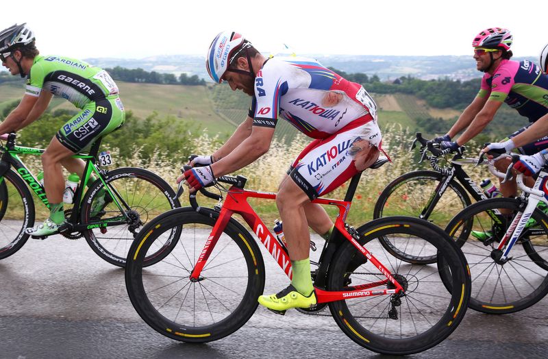 Luca Paolini (Katusha) also had a crash today