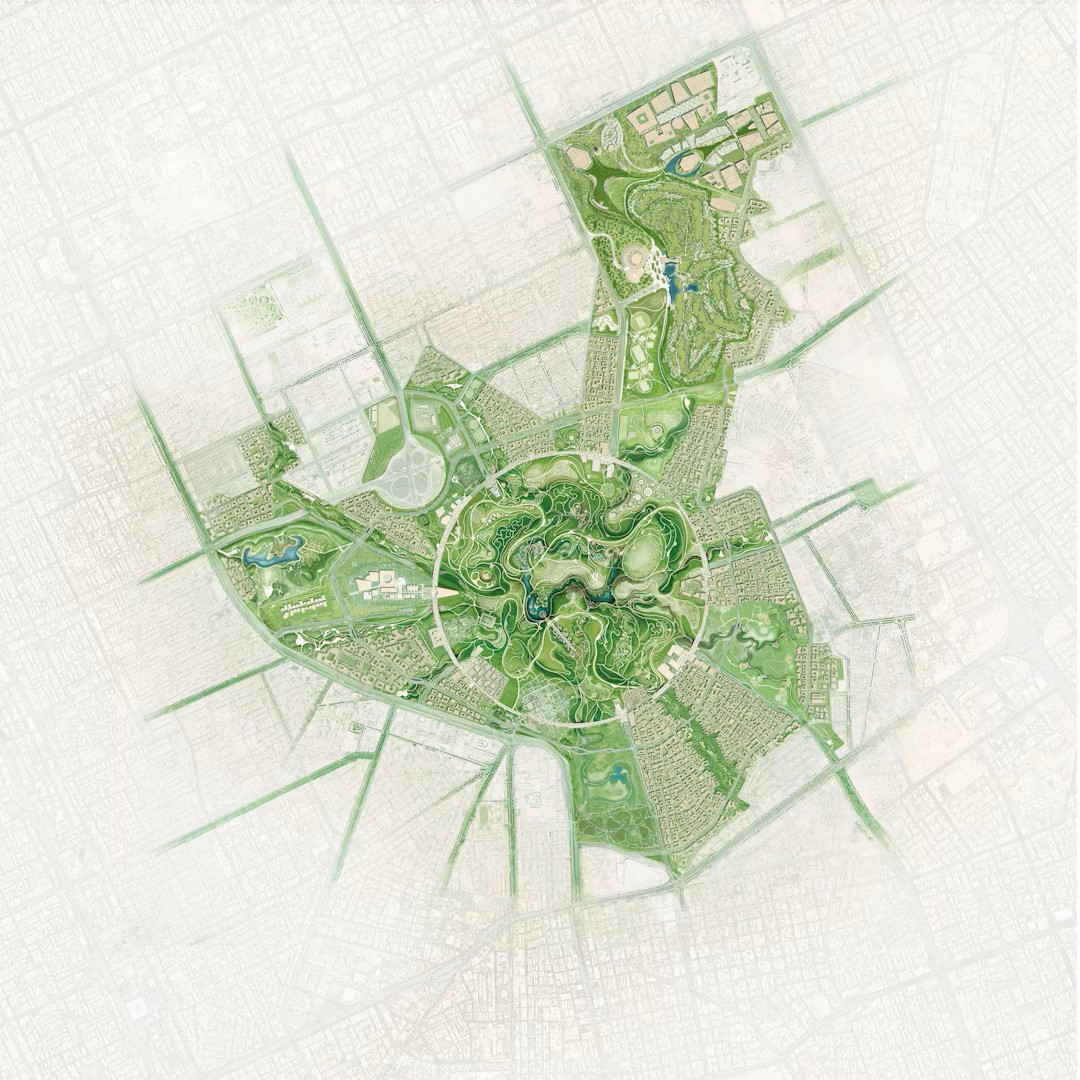 King Salman Park by Gerber Architekten, Buro Happold and Setec, Saudi Arabia