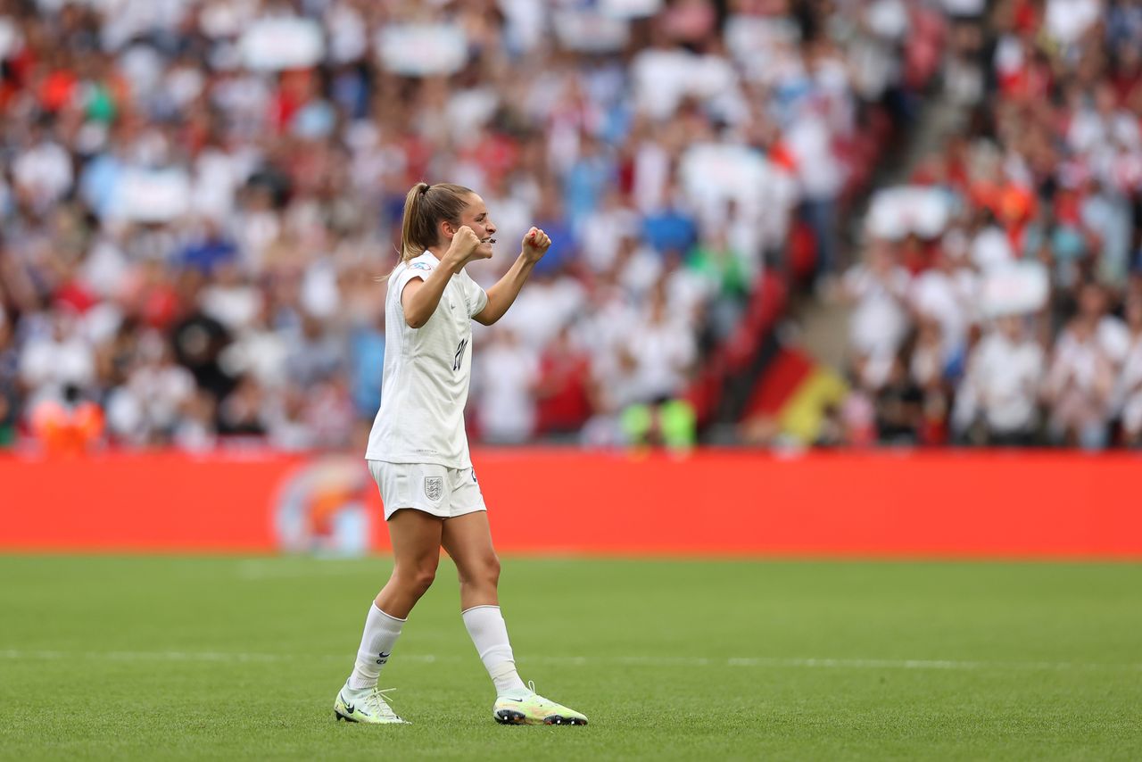 Ella Toone after scoring in the women's Euro final 2022