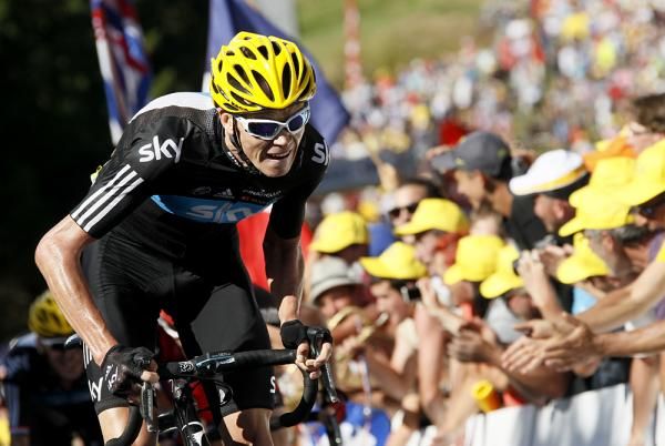 Sky's Chris Froome muscles his way to the top of La Planche des Belles Filles, the newest climb of the Tour de France
