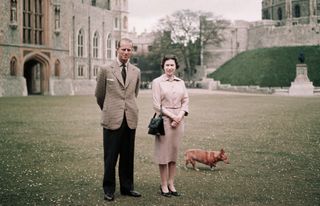 Queen Elizabeth and Prince Philip at Windsor Castle.