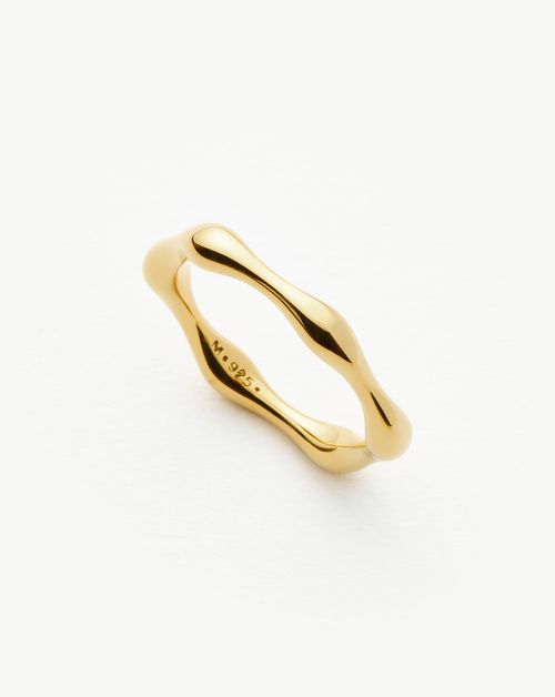 Molten 18ct Gold Vermeil Stacking Ring 