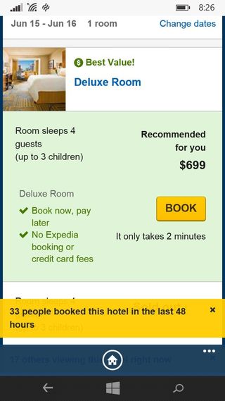 The hotel room pages give you more info, including the general popularity of the rate you're viewing