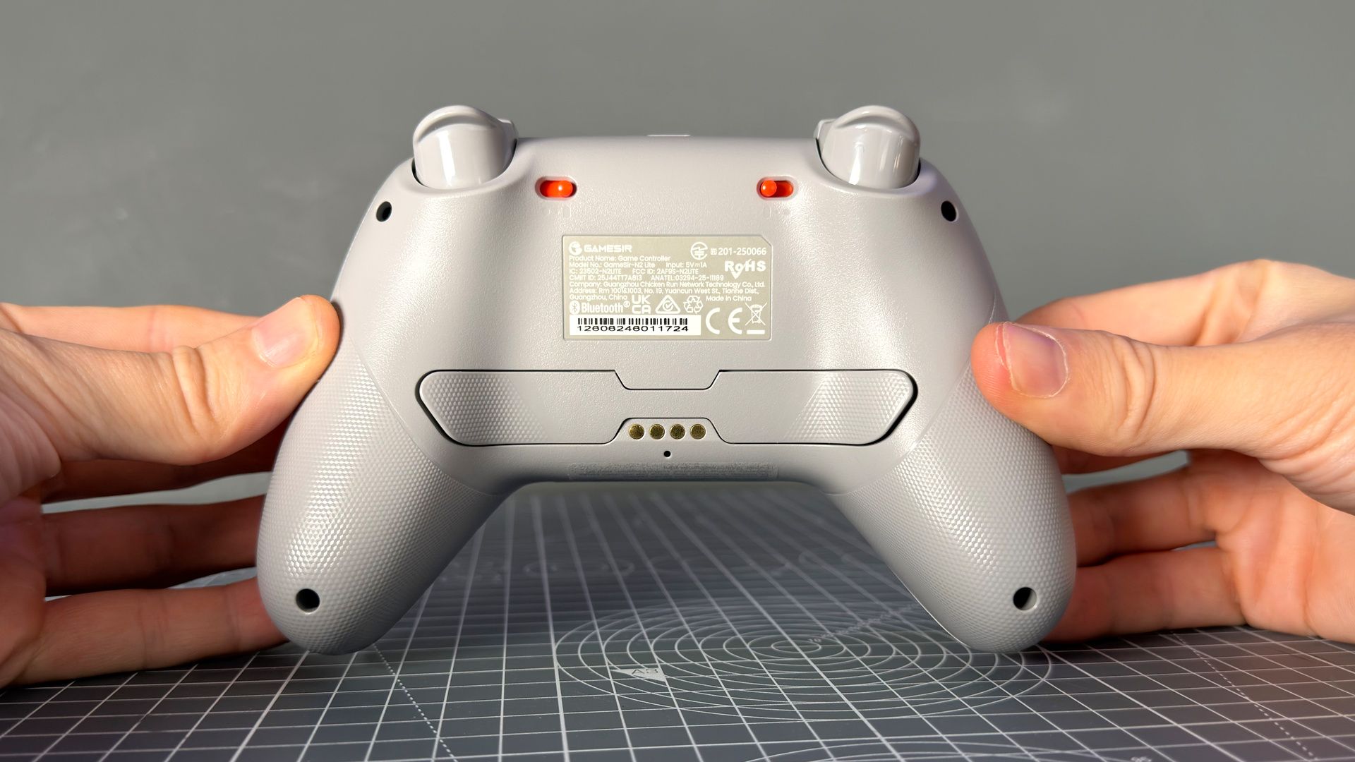 GameSir Nova Lite 2 controller in white colourway on a desk.