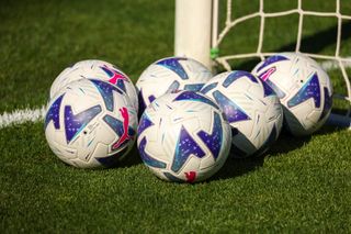 New Puma match ball of Serie A photographed prior to the Pre-Season Friendly match between FC Lugano and FC Internazionale at Cornaredo Stadium on July 12, 2022 in Lugano, Switzerland.