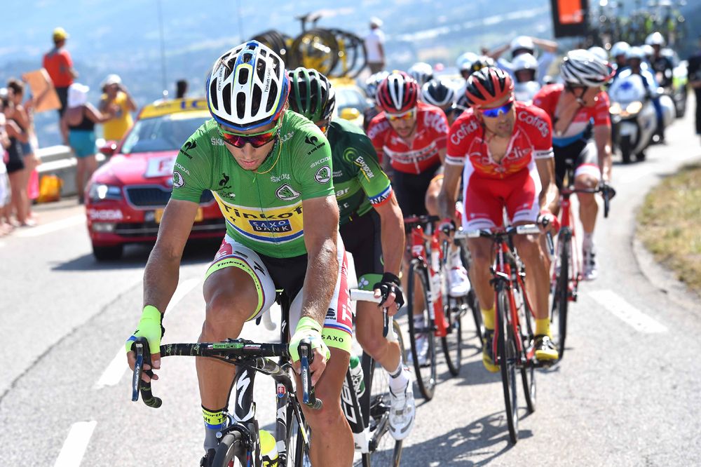 Peter Sagan (Tinkoff Saxo) leads the break