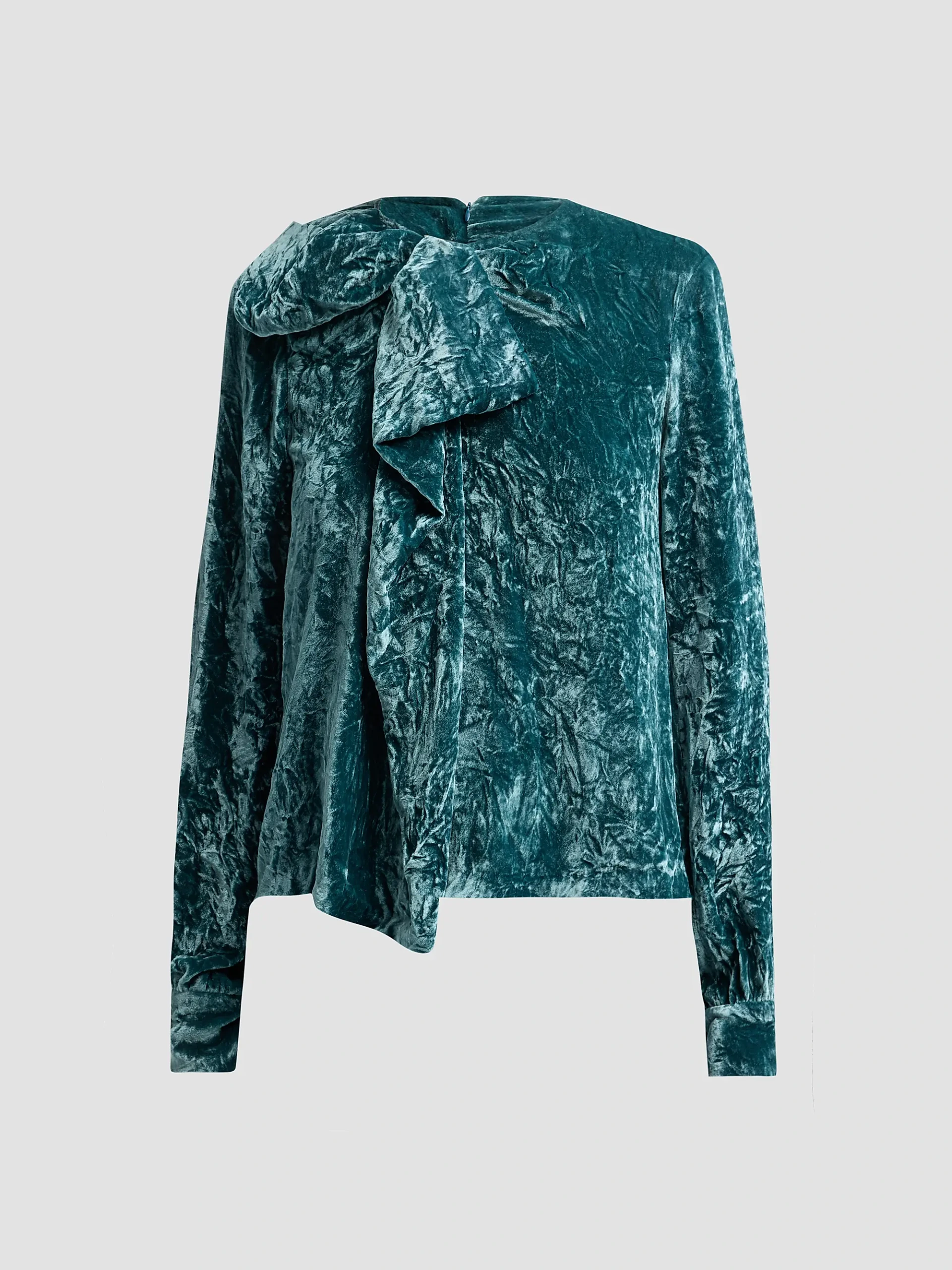 Vesa Draped Velvet Blouse