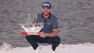 Laurie Canter with the Bahrain Championship trophy