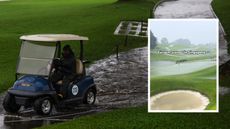 The waterlogged course at Laguna National seen