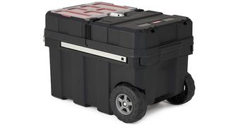 black Keter tool chest on wheels