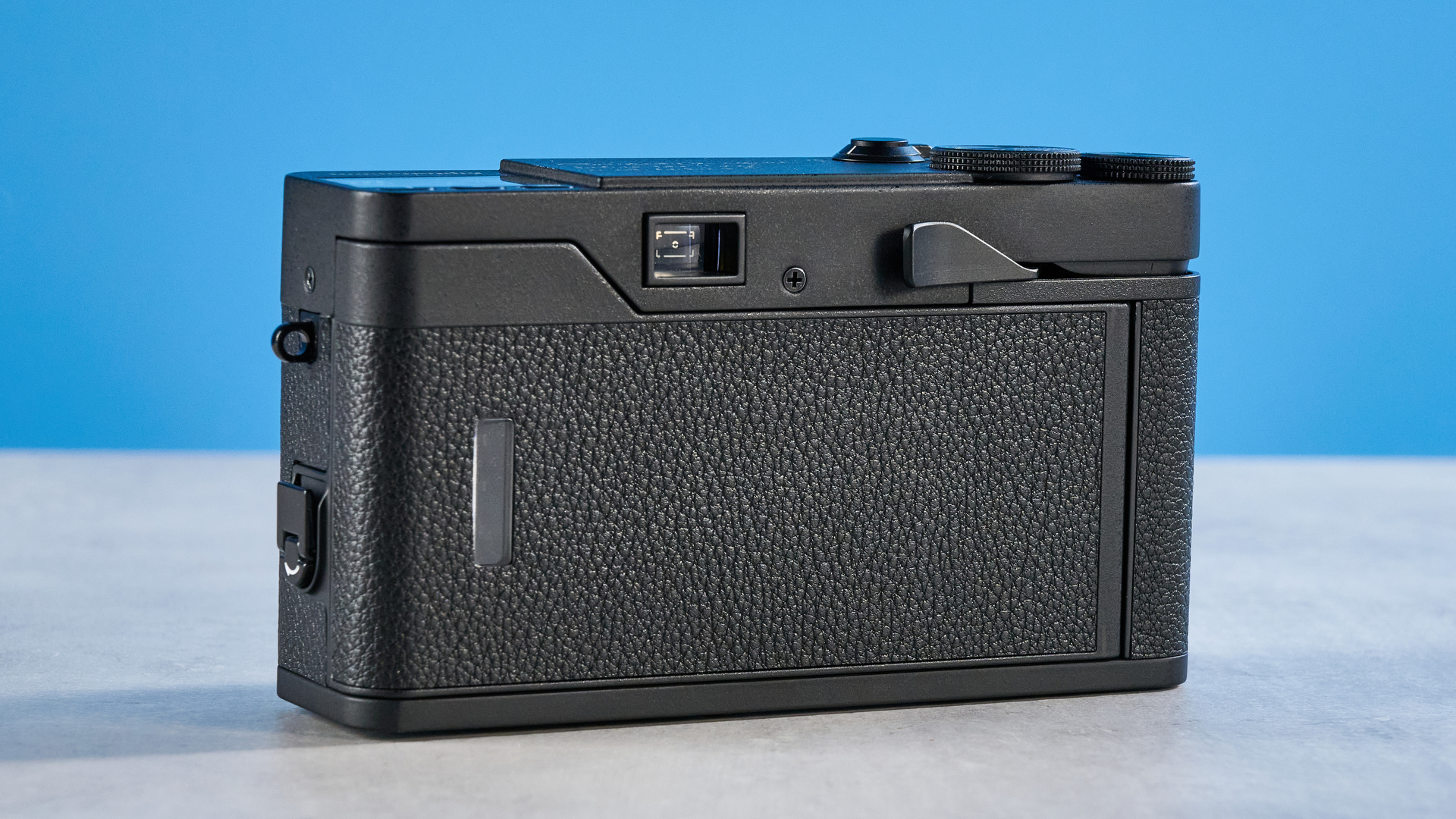 A black Lomography Lomo MC-A 35mm film camera