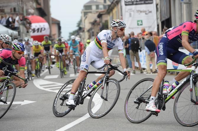 Rui Costa in one of his last races as world champion