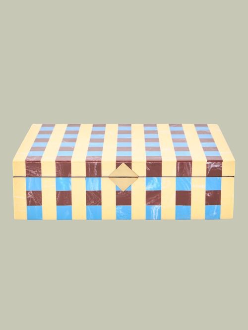 Chequerboard Rectangular Resin Jewellery Box