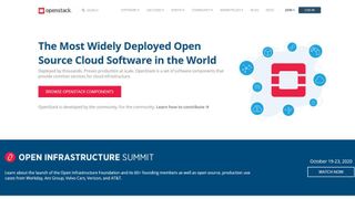 OpenStack's homepage