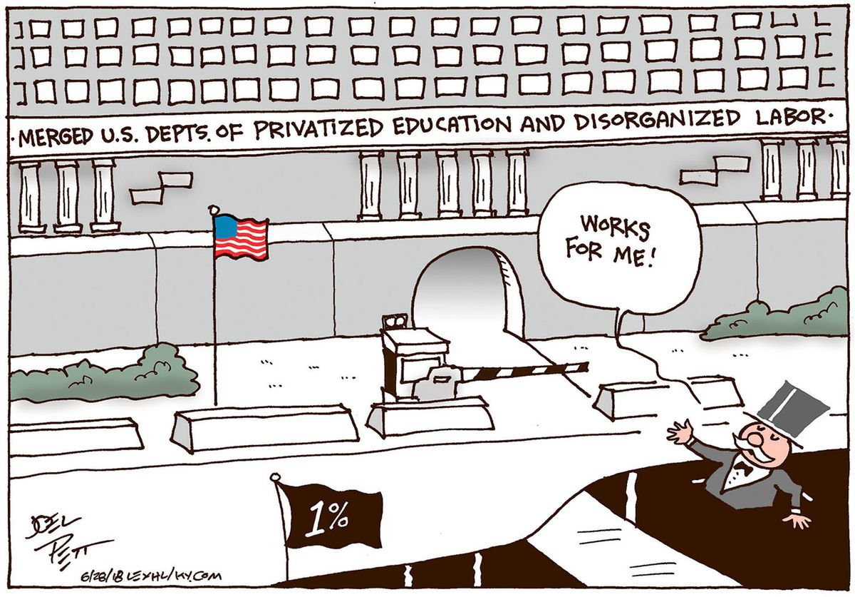 Political Cartoon U.S. department of education and labor | The Week