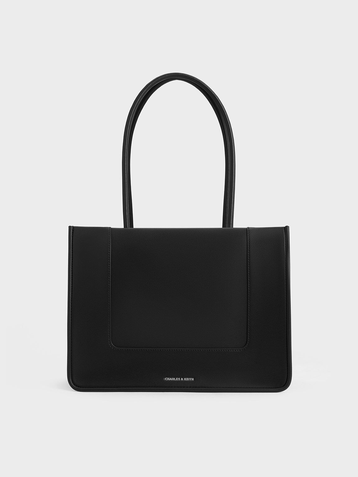 Charles & Keith black tote bag