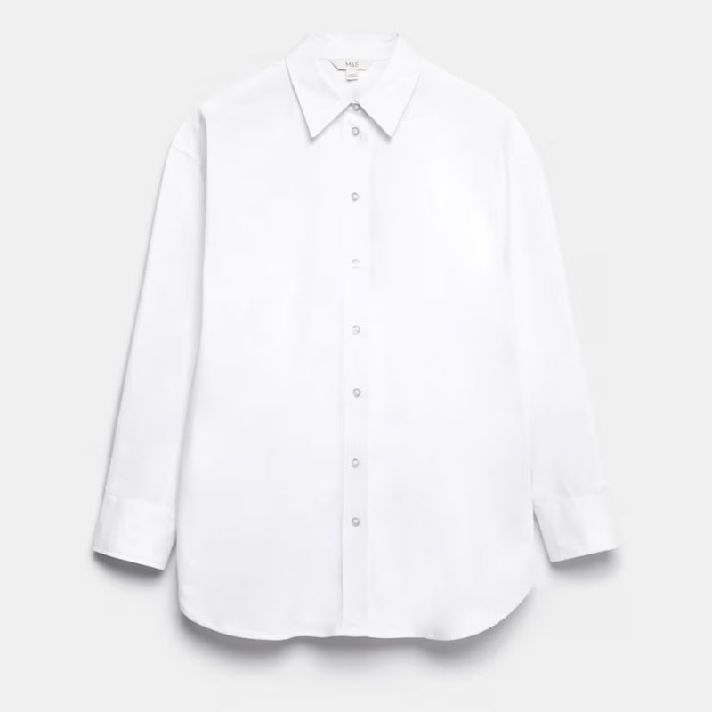 M&amp;amp;S, Pure Cotton Oversized Shirt