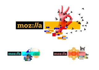 Colour flows into the new Mozilla logo, and changes according to the context in which it is used