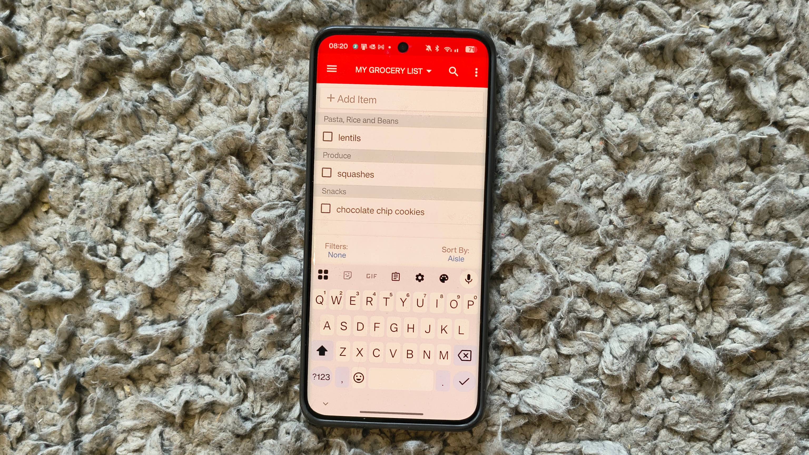 The Paprika app on an Android phone
