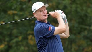 Ernie Els takes a shot during the Simmons Bank Championship