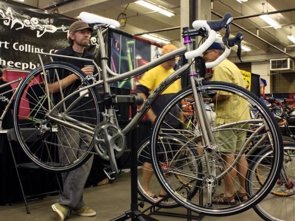 Black Sheep built this beautiful titanium road bike for a shorter rider that wanted a collapsible frame for traveling.