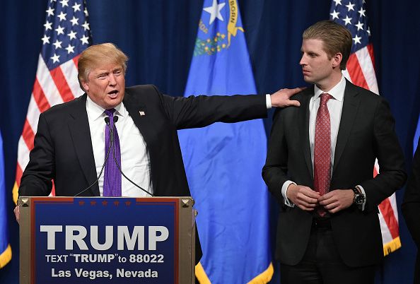 Donald Trump and his son Eric.