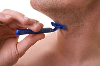 razor shaving chin
