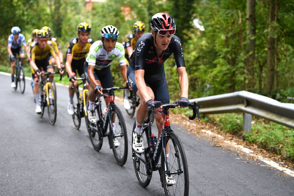 LAGOS DE COVADONGA SPAIN SEPTEMBER 01 Pavel Sivakov of Russia and Team INEOS Grenadiers competes during the 76th Tour of Spain 2021 Stage 17 a 1855km stage from Unquera to Lagos de Covadonga 1085m lavuelta LaVuelta21 on September 01 2021 in Lagos de Covadonga Spain Photo by Tim de WaeleGetty Images
