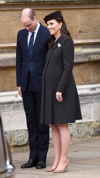 Prince William and a pregnant Kate Middleton